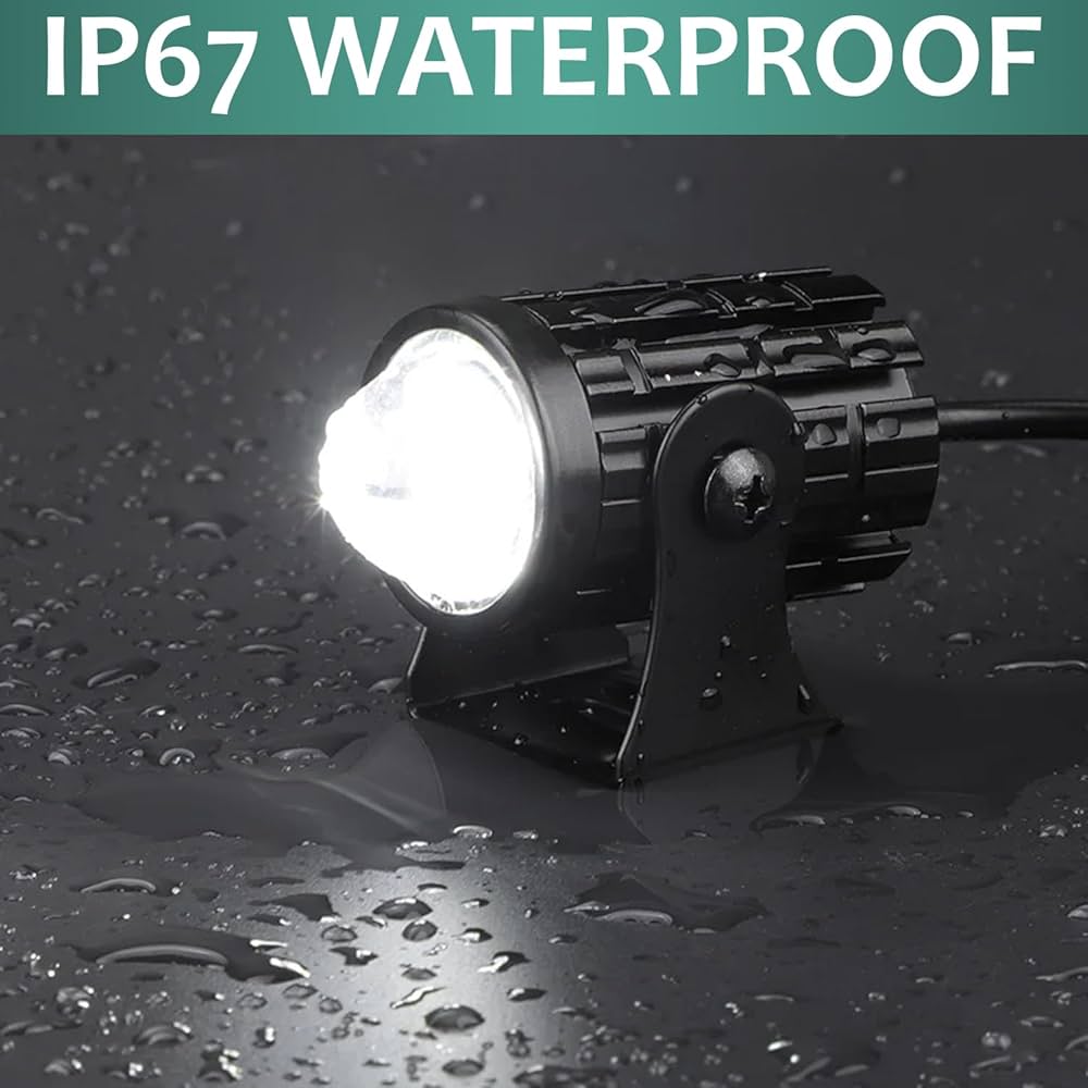 50W Mini Projector Fog Light – Dual Lens (White + Yellow + Flash)