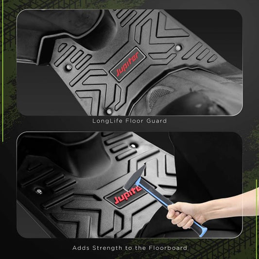 7D PVC Rubber Floor Foot Mat for TVS Jupiter 110