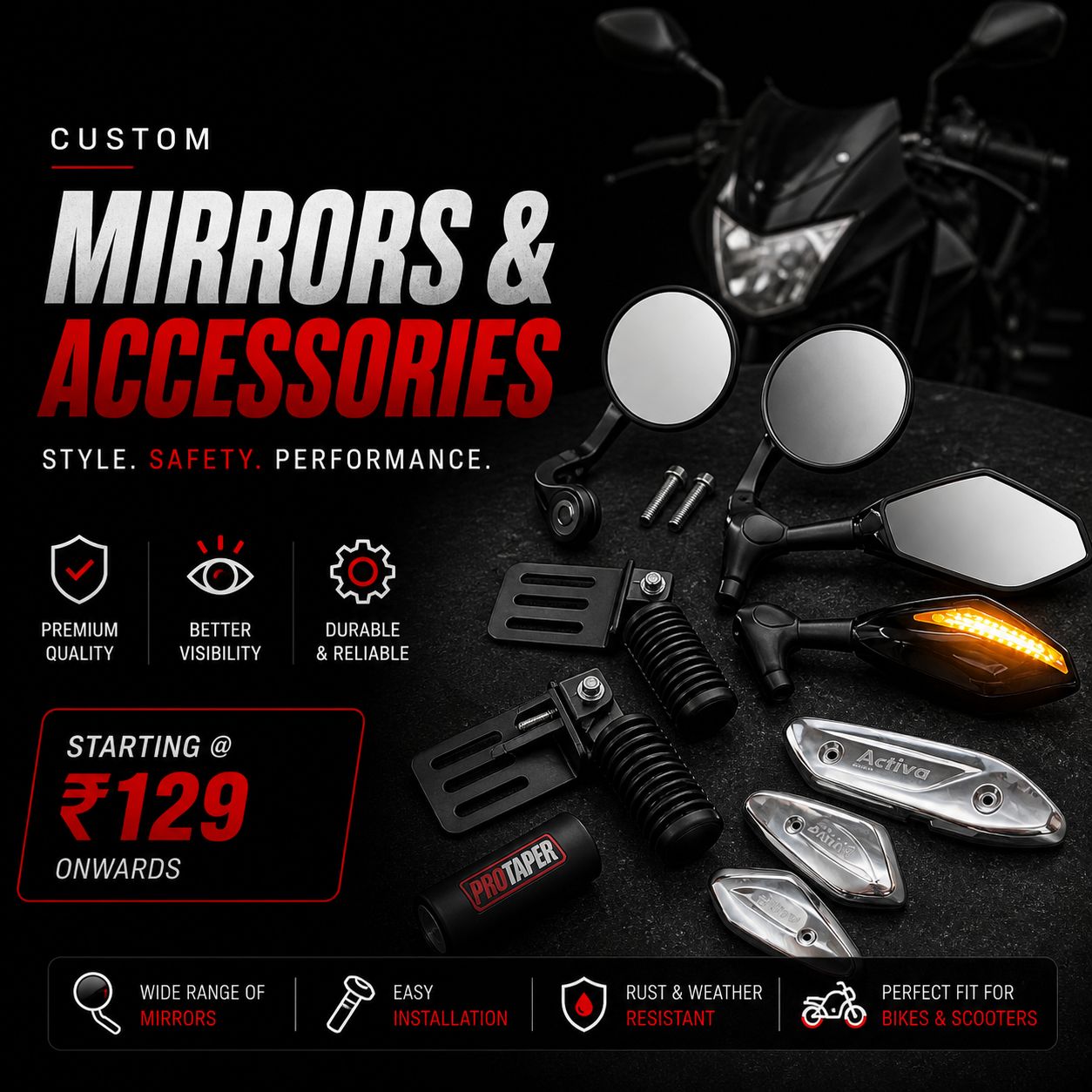 Custom mirrors & Accessories
