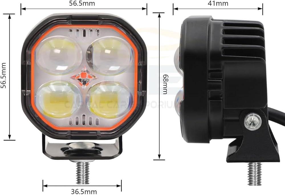 XT-40 Laser LED Motorcycle Fog Light (60W Pair)