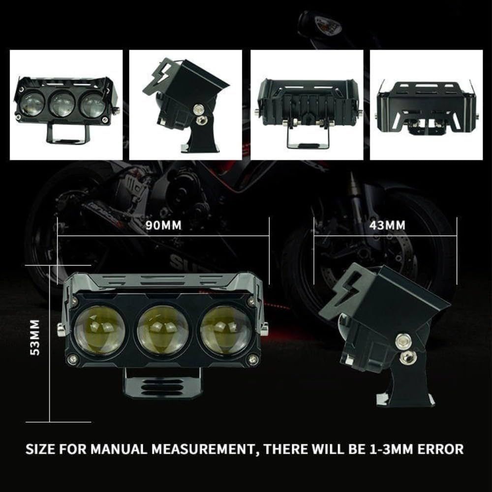 High Power 3 -Lens LED Auxiliary Light (Waterproof)