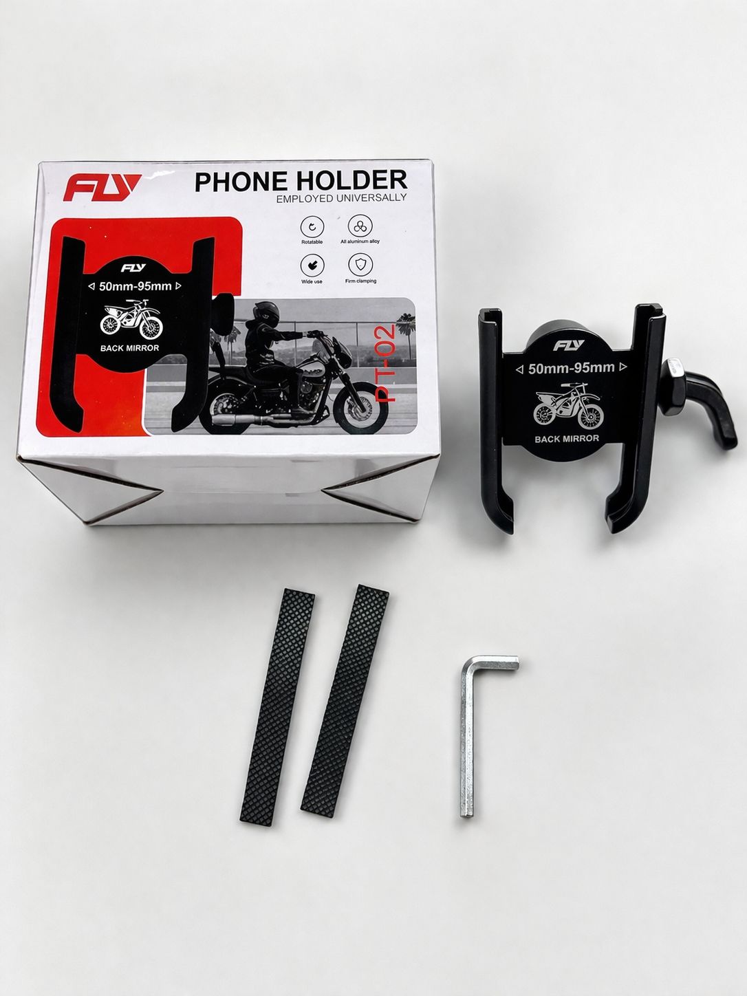 Universal Bike & Scooty Mobile Holder (Back Mirror Mount)