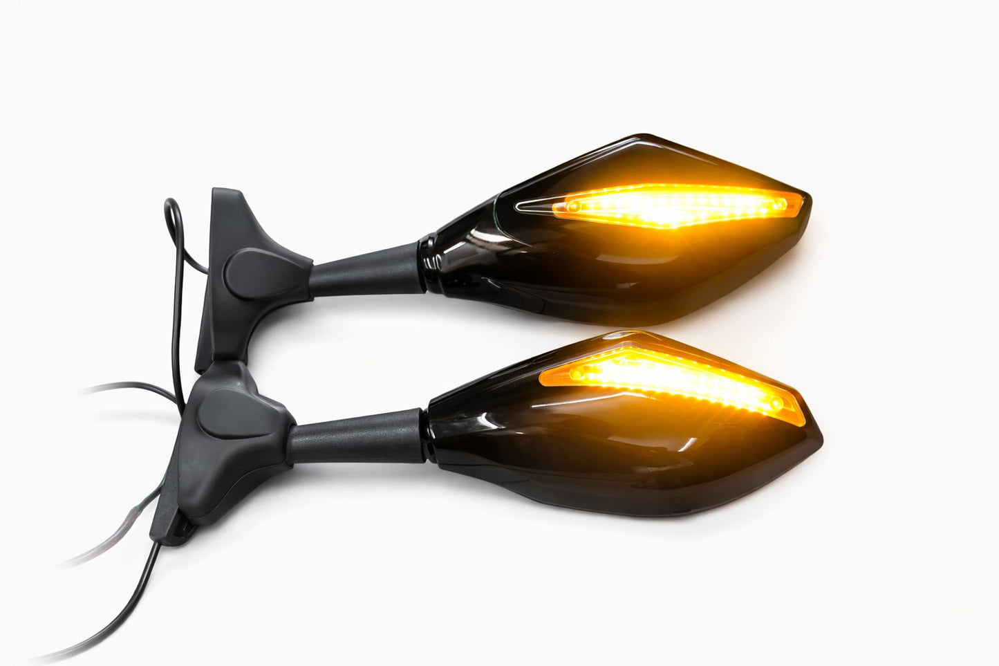 LED Indicator Mirror Kit for Scooter & Bike (Burgman Compatible)