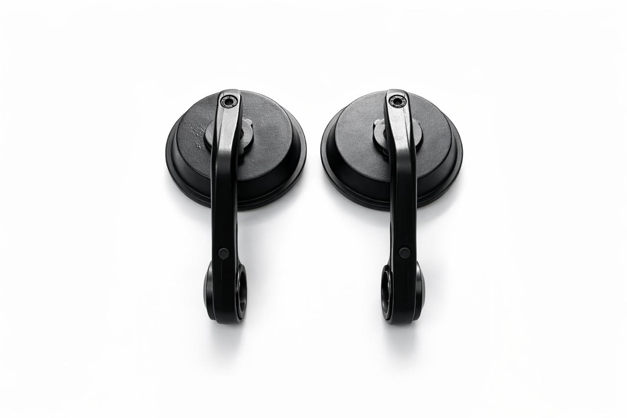 Round Bar End Rear View Mirrors – Set of 2 (Universal Fit)