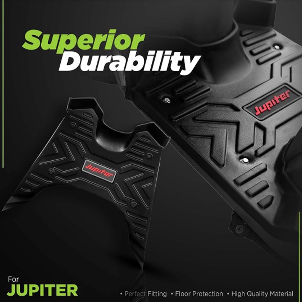 7D PVC Rubber Floor Foot Mat for TVS Jupiter 110