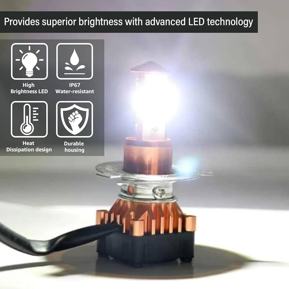 45W H4 LED Headlight Bulb – High Power Front Light