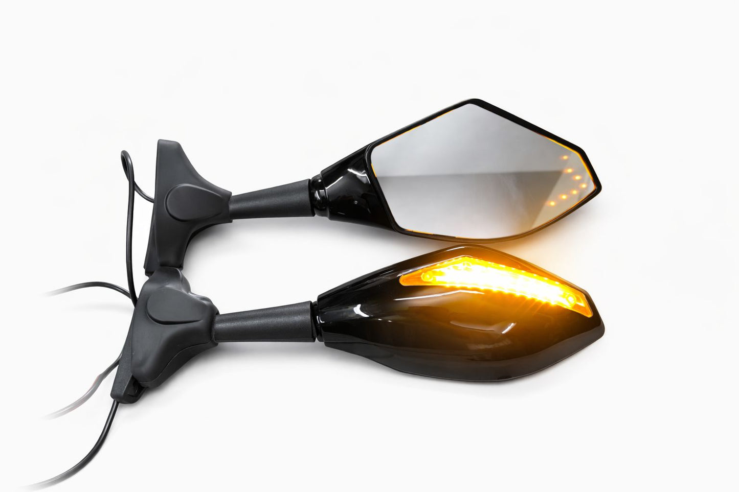 LED Indicator Mirror Kit for Scooter & Bike (Burgman Compatible)