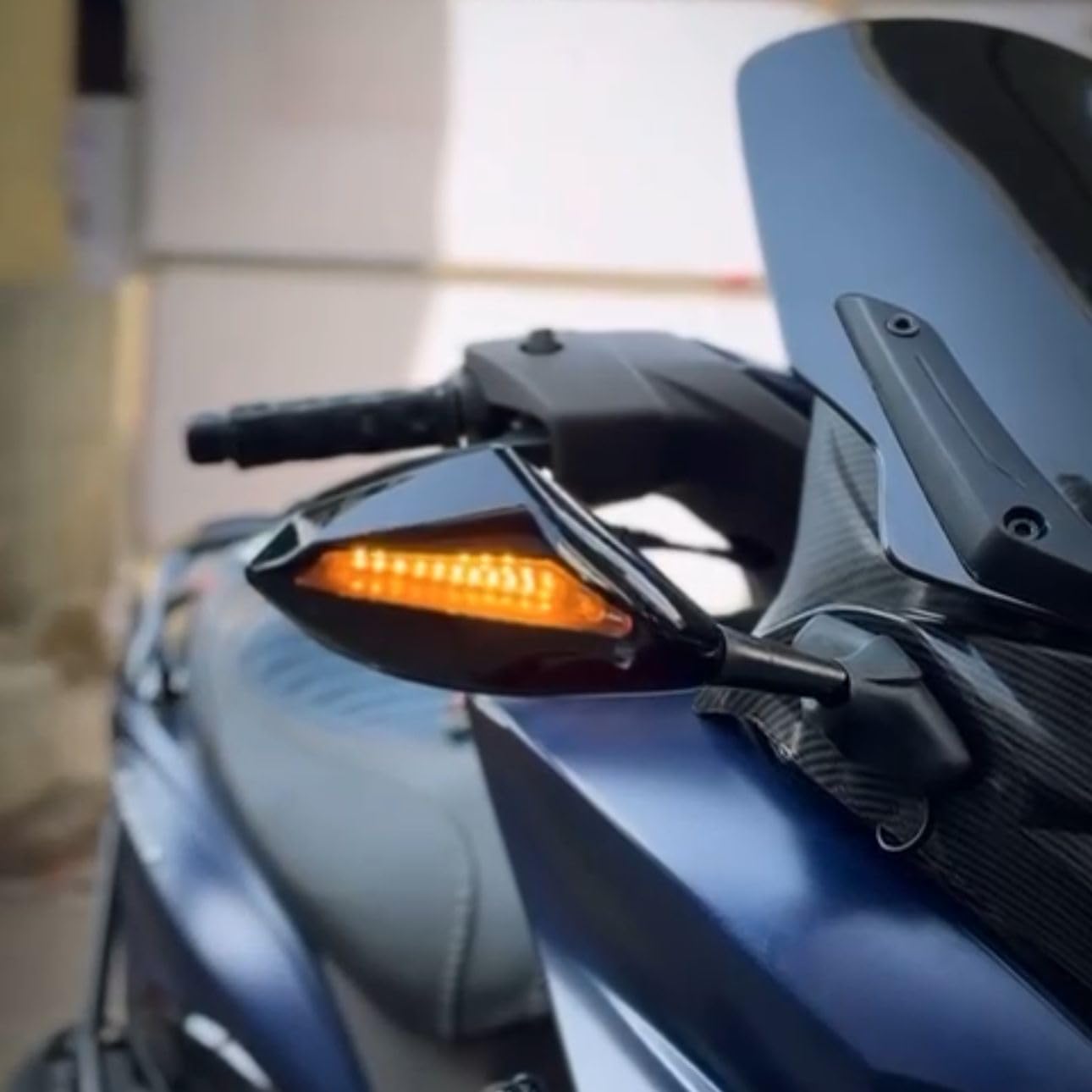 LED Indicator Mirror Kit for Scooter & Bike (Burgman Compatible)