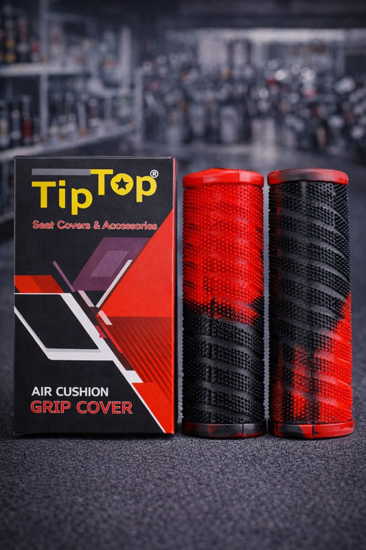 TipTop Air Cushion Bike & Scooty Grip Cover (Red & Black)