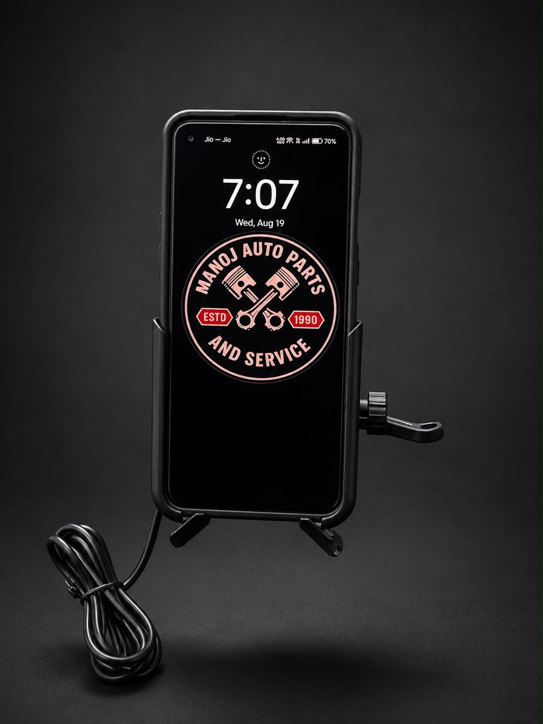 Universal Premium Bike & Scooter Mobile Holder with USB Charging Port – 360° Adjustable
