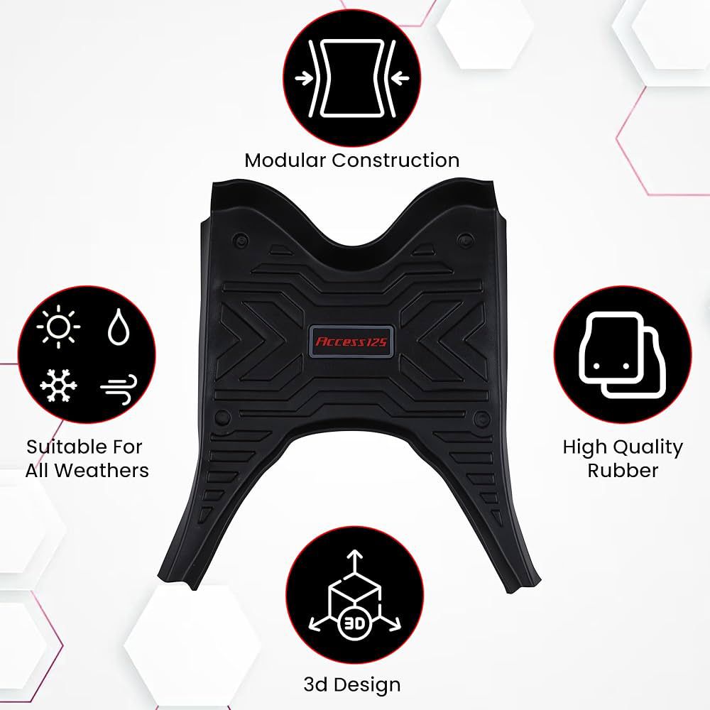 7D PVC Rubber Floor Foot Mat for Suzuki Access 125