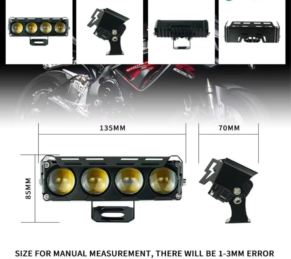 High Power 4-Lens LED Auxiliary Light (Waterproof)