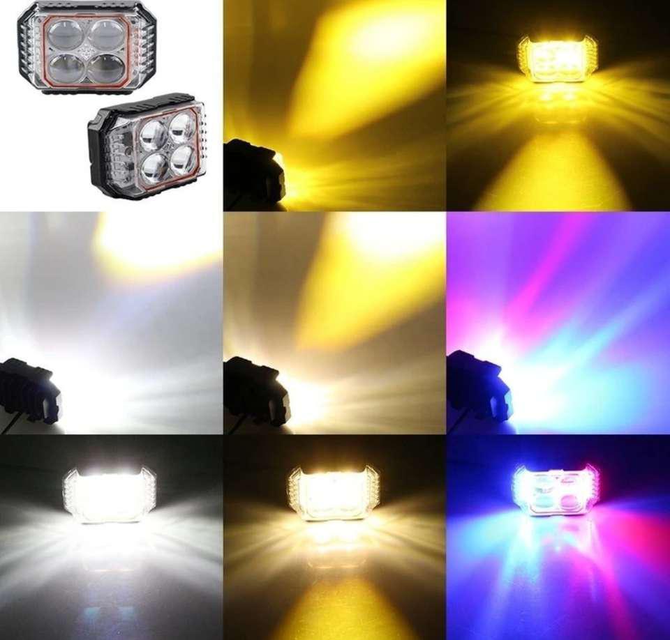 XT-4 Laser LED Motorcycle Fog Light (60W Pair | 5 Modes)