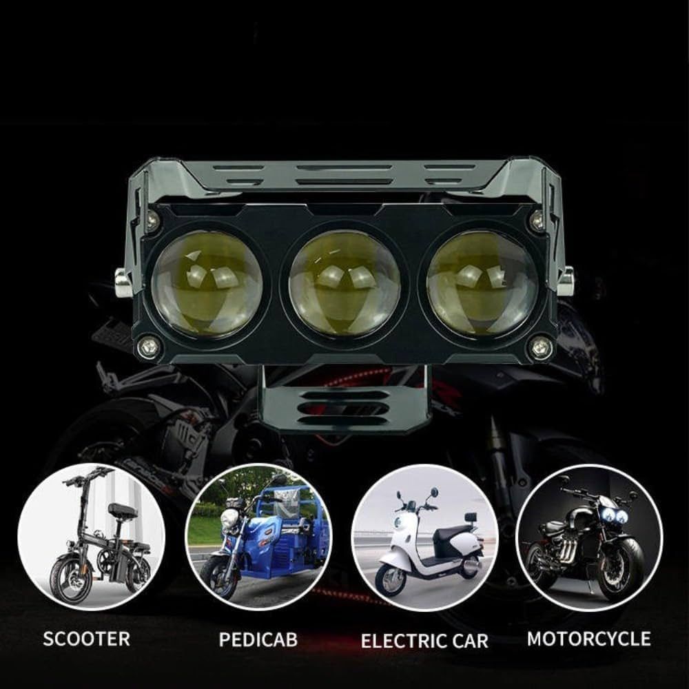 High Power 3 -Lens LED Auxiliary Light (Waterproof)